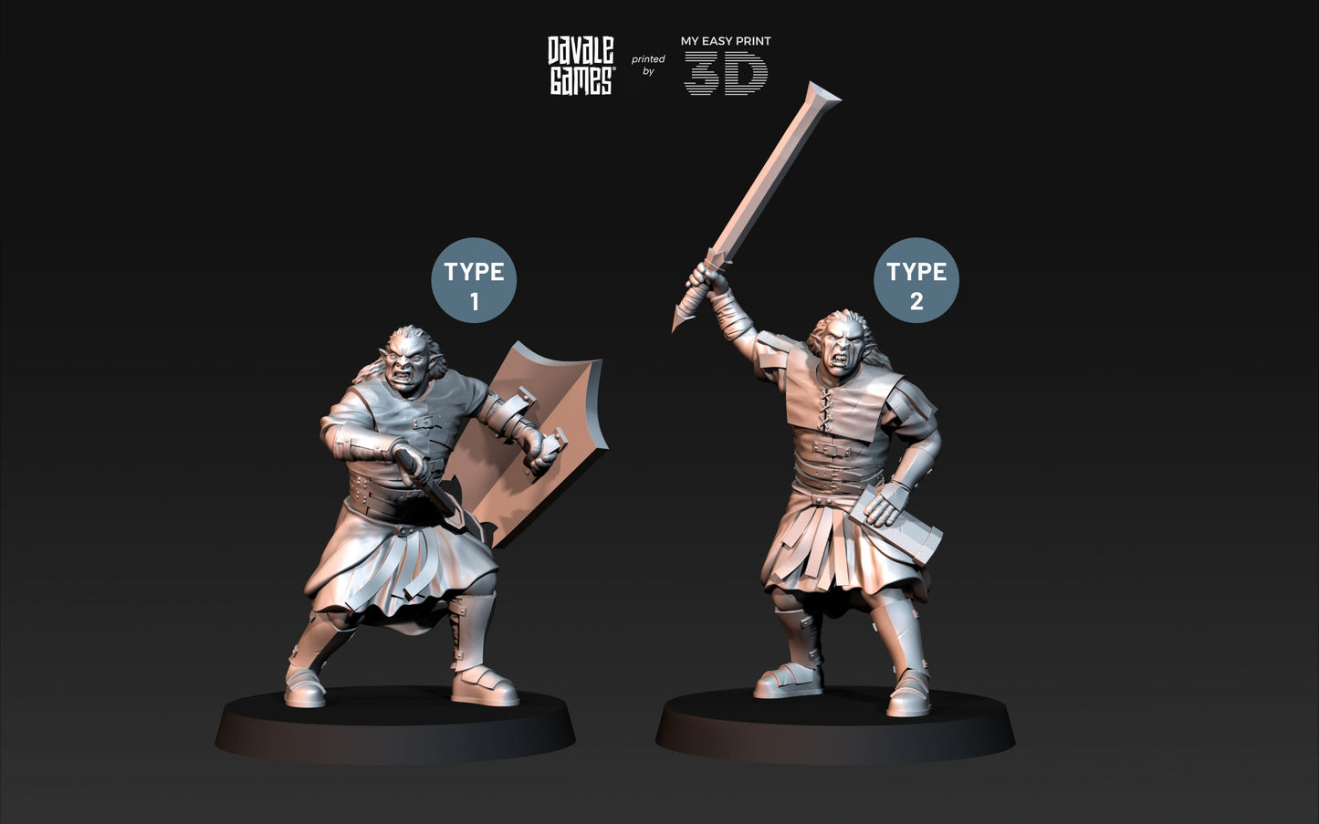 Blood-Handed Captains - Davale Games - 3D Printed with high quality resin for LOTR/D&D games