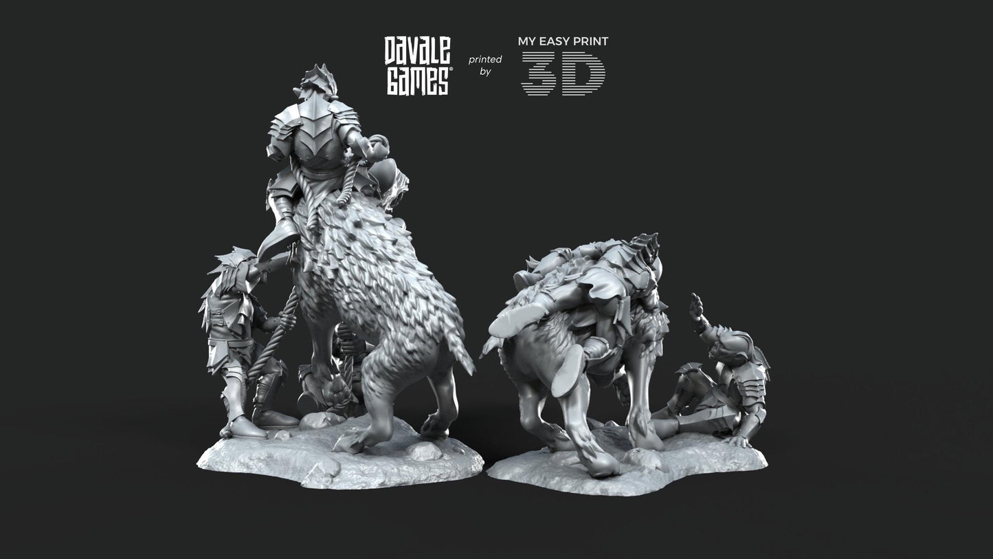 Wolf Riders Tamers - Goblins of the cave - Davale Games - 3D Printed with high quality resin for LOTR/D&D games