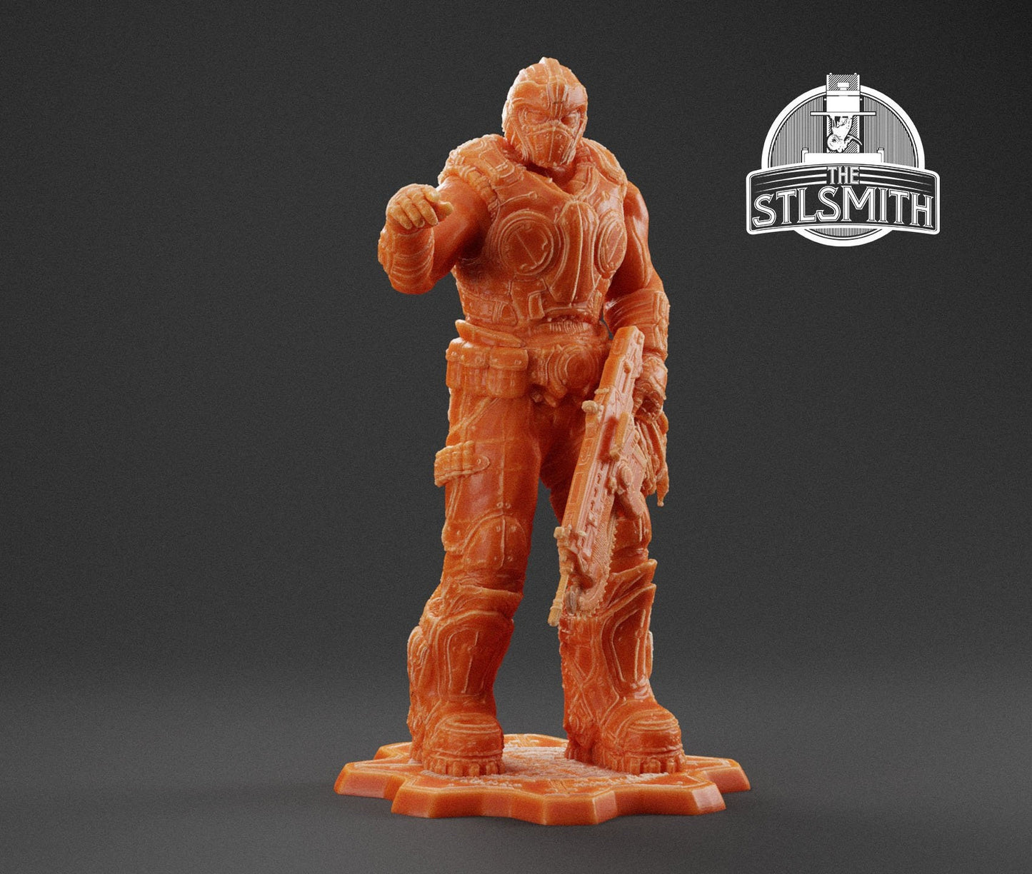 Gears Of War Clayton Carmine Ot Miniature - TheSTLSmith - 3D Printed with high quality resin for Skirmish/D&D games