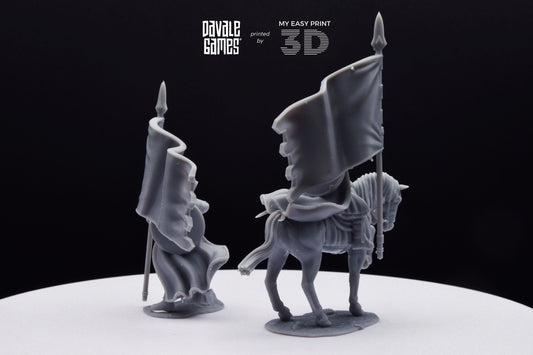 Captain of the Grey Castle 2 - Foot and Mounted - Davale Games - 3D Printed with high quality resin for LOTR/D&D games