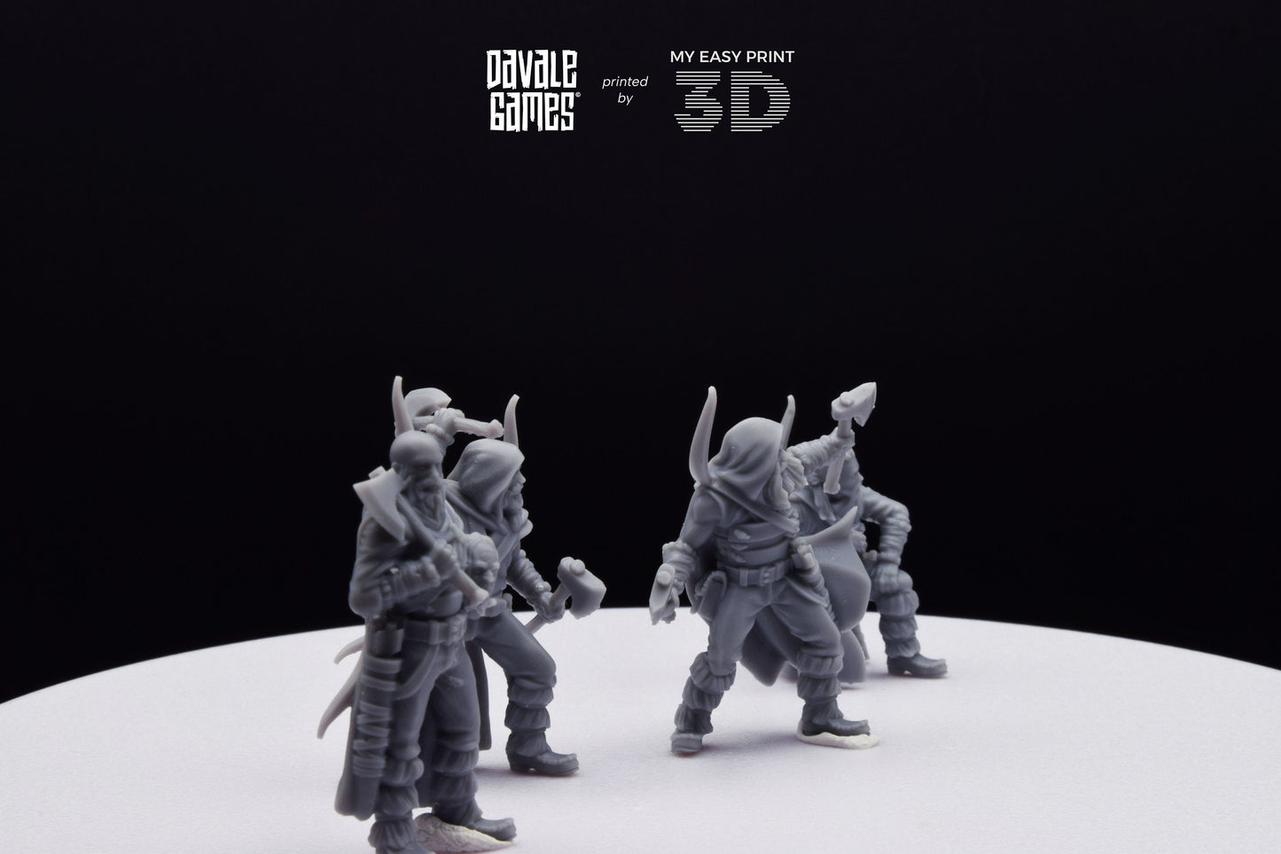 Bearmen on foot New Poses - Davale Games - 3D Printed with high quality resin for LOTR/D&D games