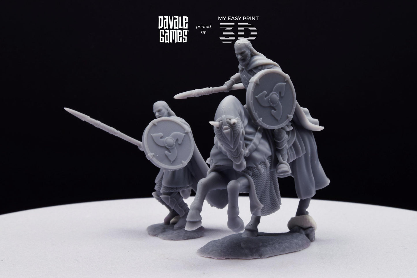 Erwin The Son - Foot and Mounted - Davale Games - 3D Printed with high quality resin for LOTR/D&D games