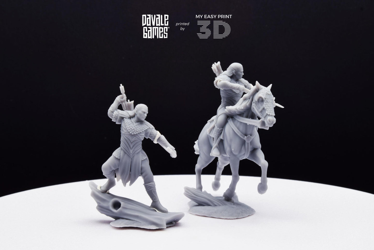 Leingel Forest Prince - Foot and Mounted - Davale Games - 3D Printed with high quality resin for LOTR/D&D games