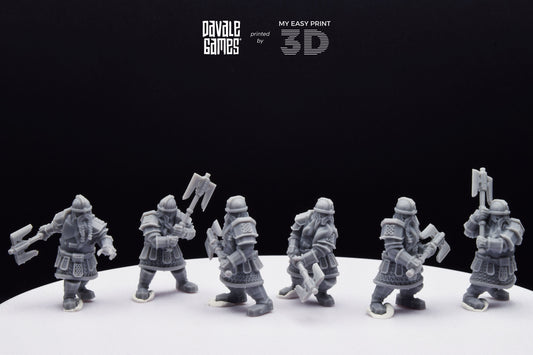 Kalak Guard Dwarf - Davale Games - 3D Printed with high quality resin for LOTR/D&D games