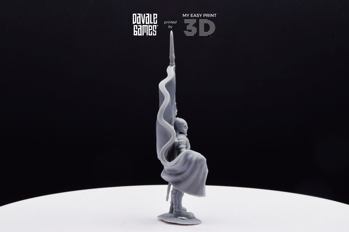 Grey Castle Banner - Davale Games - 3D Printed with high quality resin for LOTR/D&D games