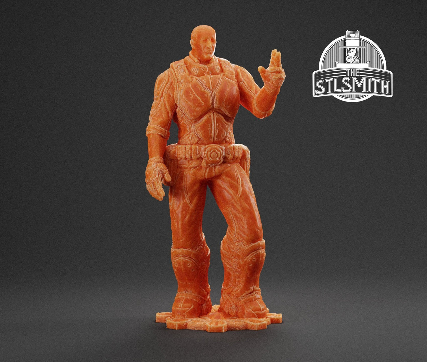 Gears Of War Richard Prescott - TheSTLSmith - 3D Printed with high quality resin for Skirmish/D&D games