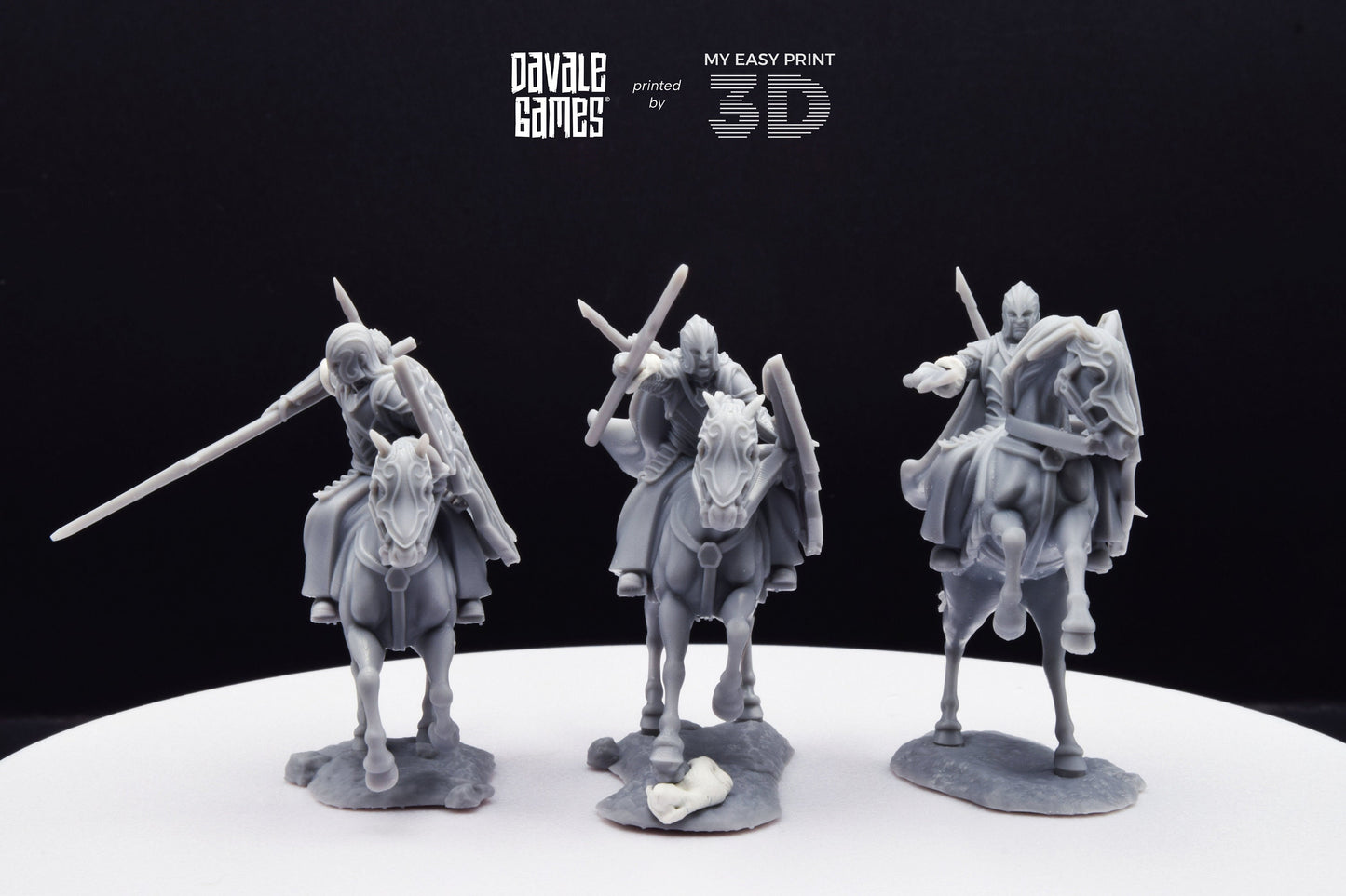 Bloody High Elf Knight - Mounted - Davale Games - 3D Printed with high quality resin for LOTR/D&D games