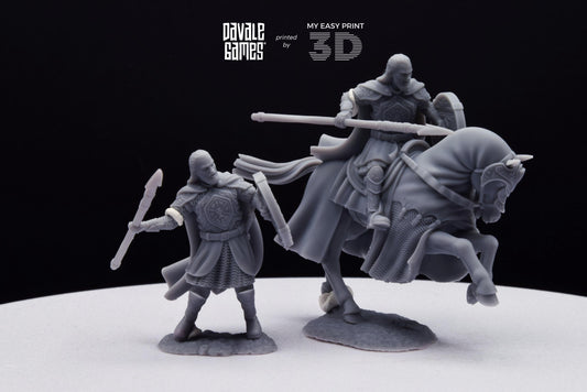 Erwin The Son - Foot and Mounted - Davale Games - 3D Printed with high quality resin for LOTR/D&D games
