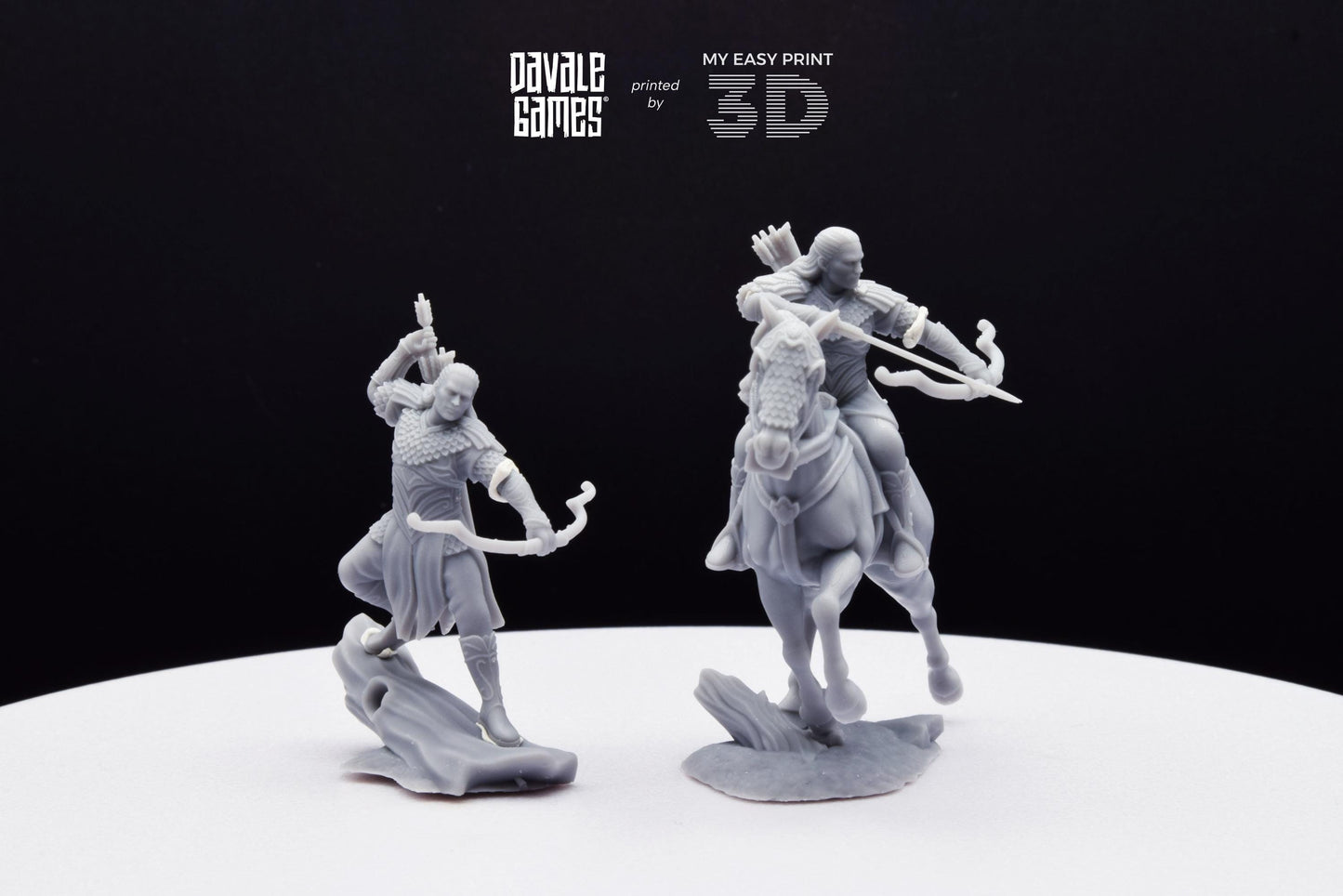 Leingel Forest Prince - Foot and Mounted - Davale Games - 3D Printed with high quality resin for LOTR/D&D games