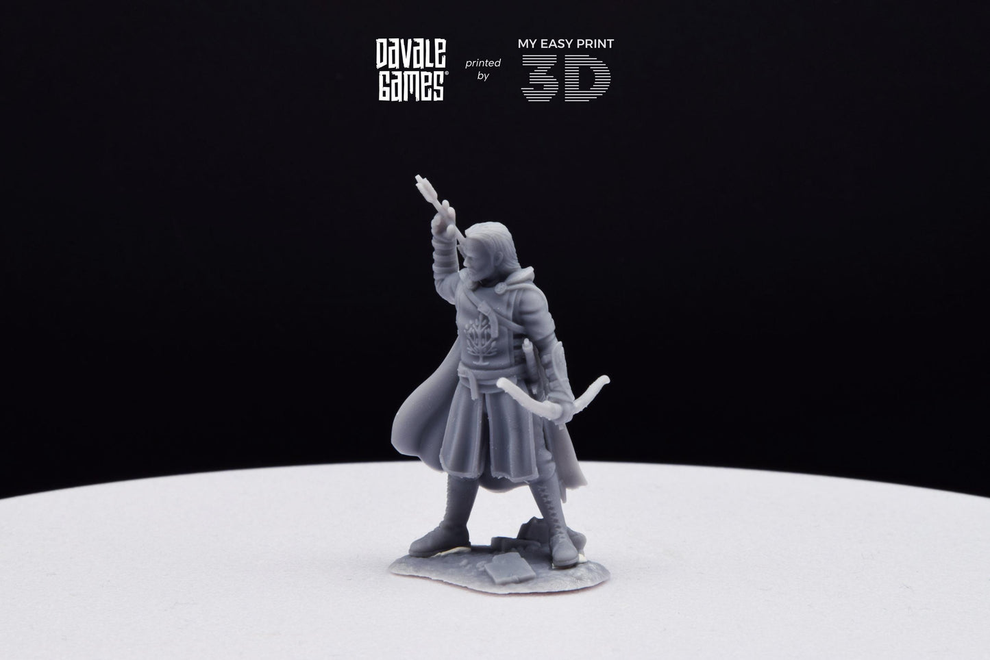 Damord, Captain of Rangers - Grey Castle - Davale Games - 3D Printed with high quality resin for LOTR/D&D games