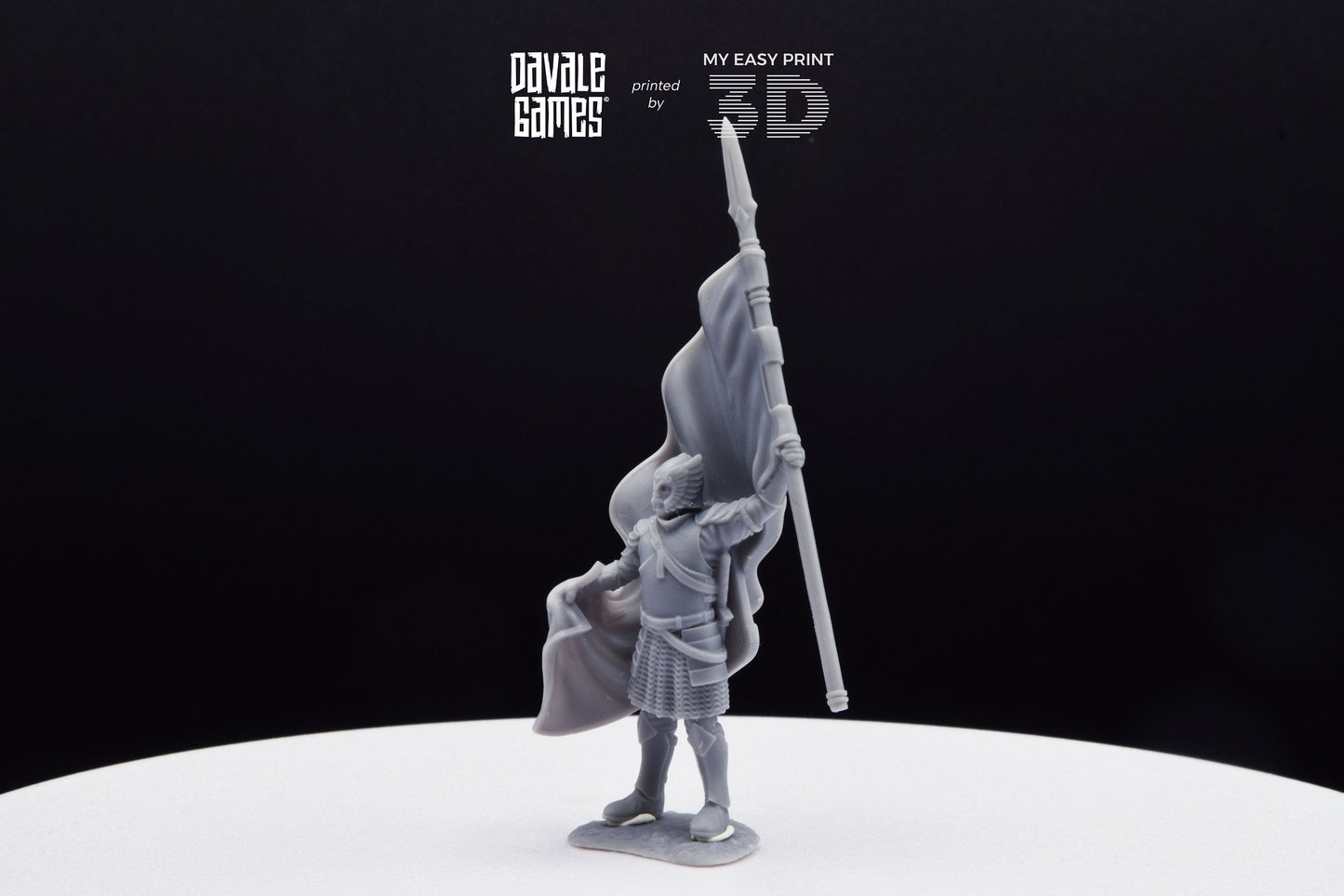 Grey Castle Banner - Davale Games - 3D Printed with high quality resin for LOTR/D&D games