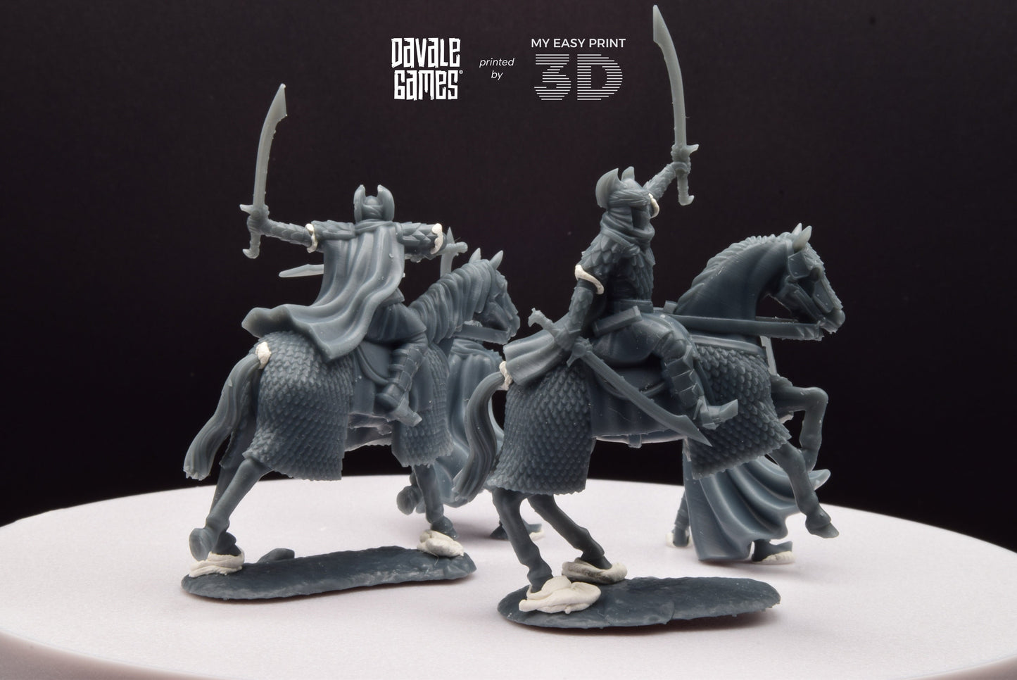 Dragon Army Dragon Guards Mounted and Foot - Davale Games - 3D Printed with high quality resin for LOTR/D&D games