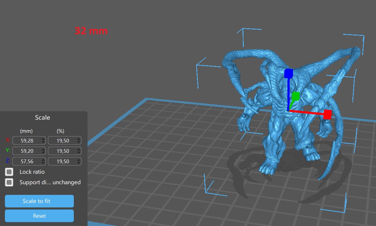 Gears Of War Lambent Berserker Miniature - GameQraft - 3D Printed with high quality resin for Skirmish/D&D games
