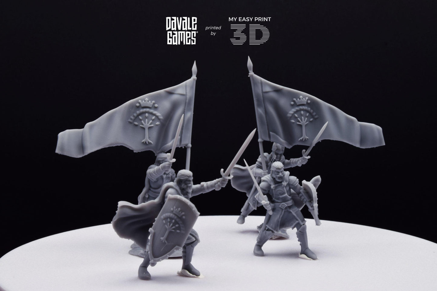High Human Commander - Davale Games - 3D Printed with high quality resin for LOTR/D&D games
