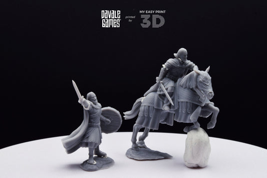 West Humans Comissary - Foot and Mounted - Davale Games - 3D Printed with high quality resin for LOTR/D&D games