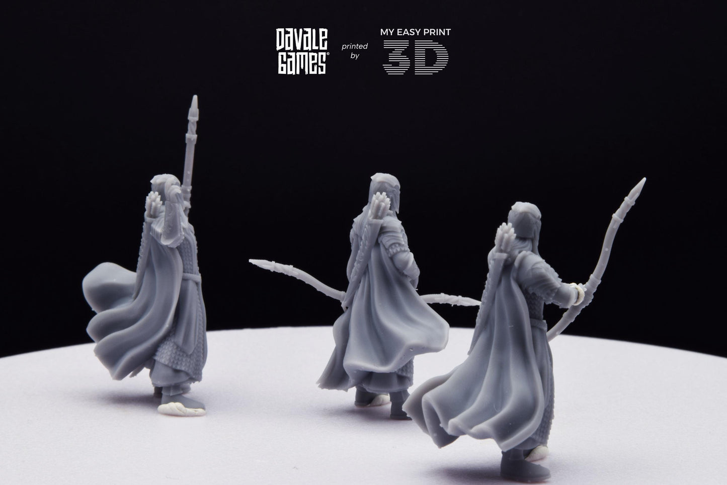 Wood Elf Archers - Davale Games - 3D Printed with high quality resin for LOTR/D&D games