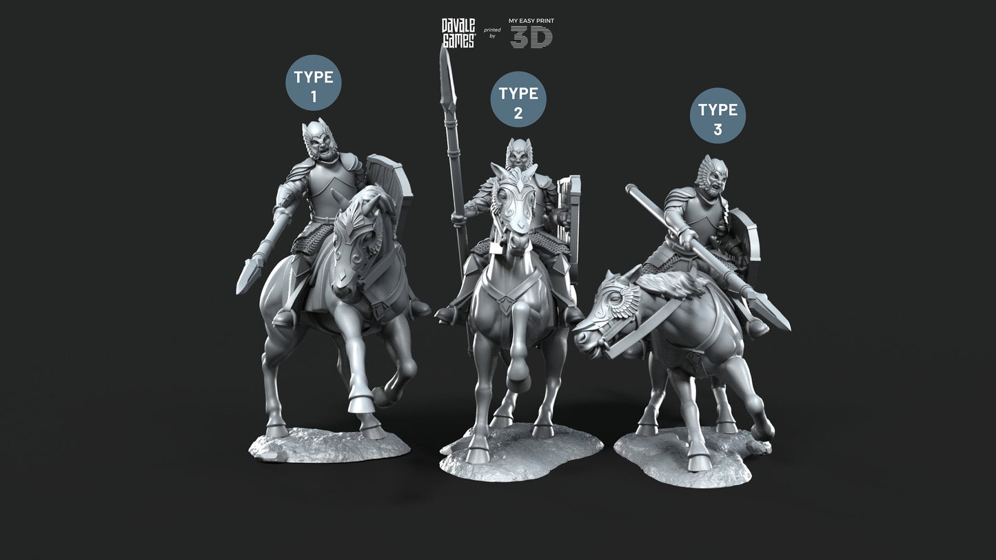 Grey Castle Knights - Davale Games - 3D Printed with high quality resin for LOTR/D&D games
