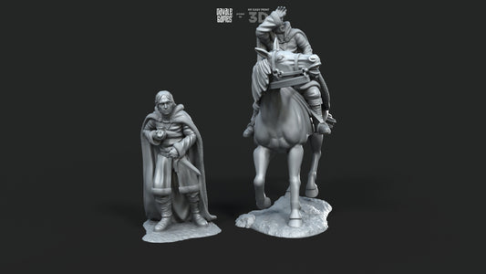 Blood-Handed Assistant - Foot and Mounted - Davale Games - 3D Printed with high quality resin for LOTR/D&D games