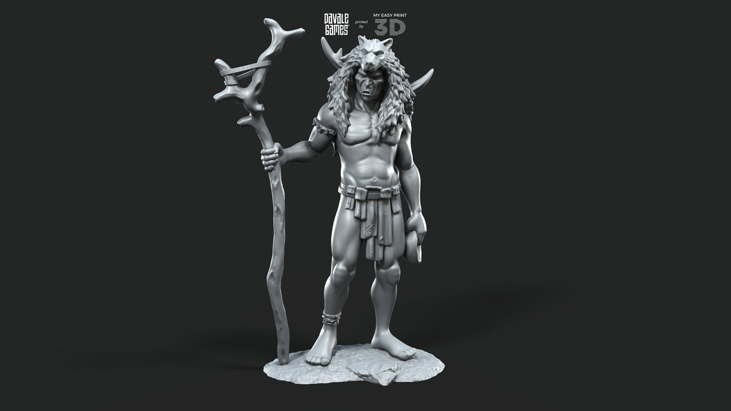 Blood-Handed Shaman - Davale Games - 3D Printed with high quality resin for LOTR/D&D games