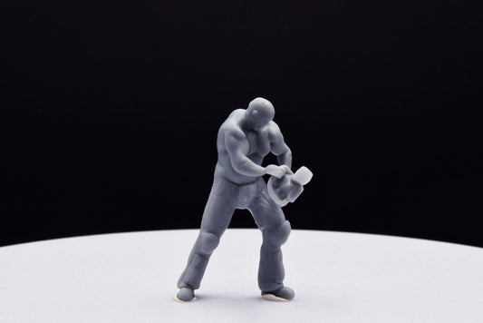 Doom Zombie Chainsaw Miniature - Fanmade - TheSTLSmith - 3D Printed with high quality resin for Skirmish/D&D games