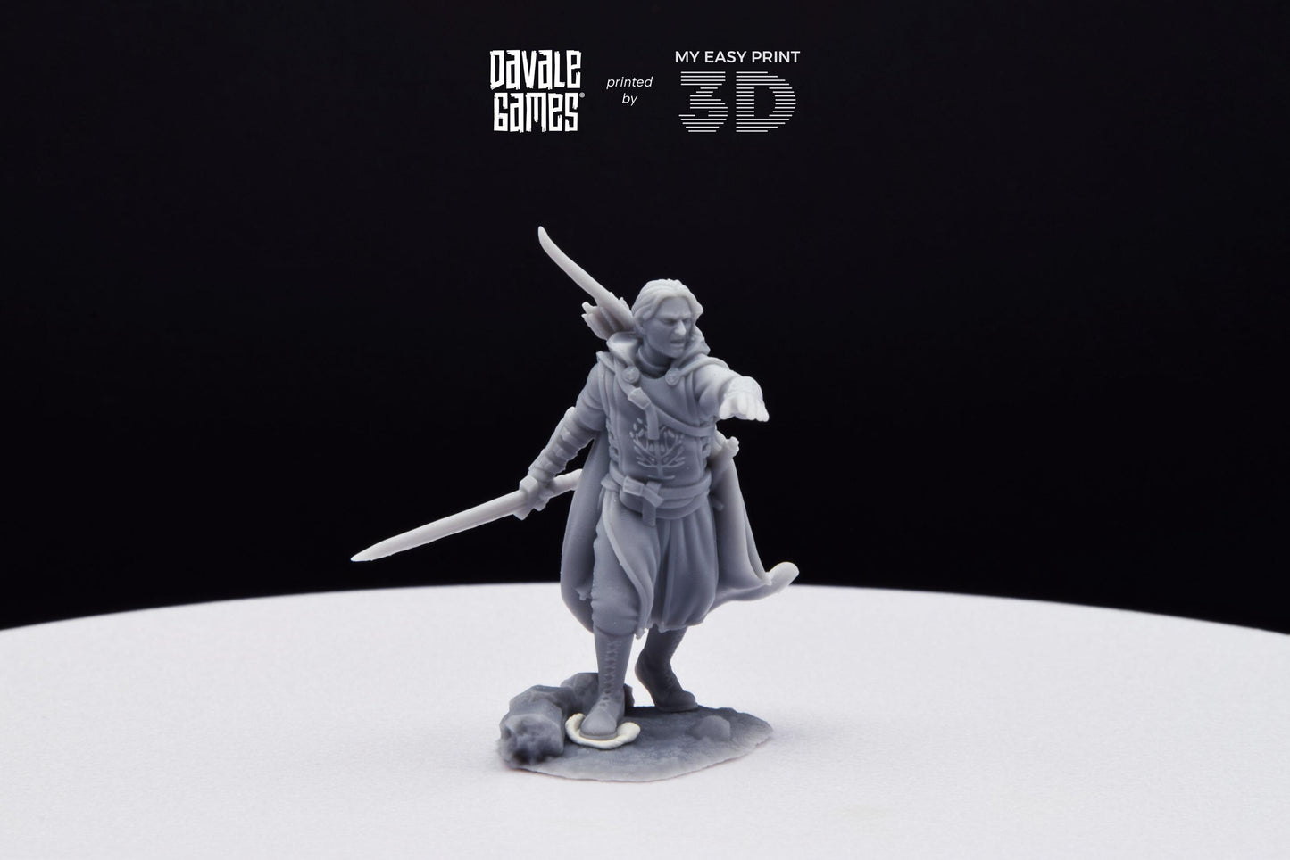 Madir, Captain of Rangers - Grey Castle - Davale Games - 3D Printed with high quality resin for LOTR/D&D games