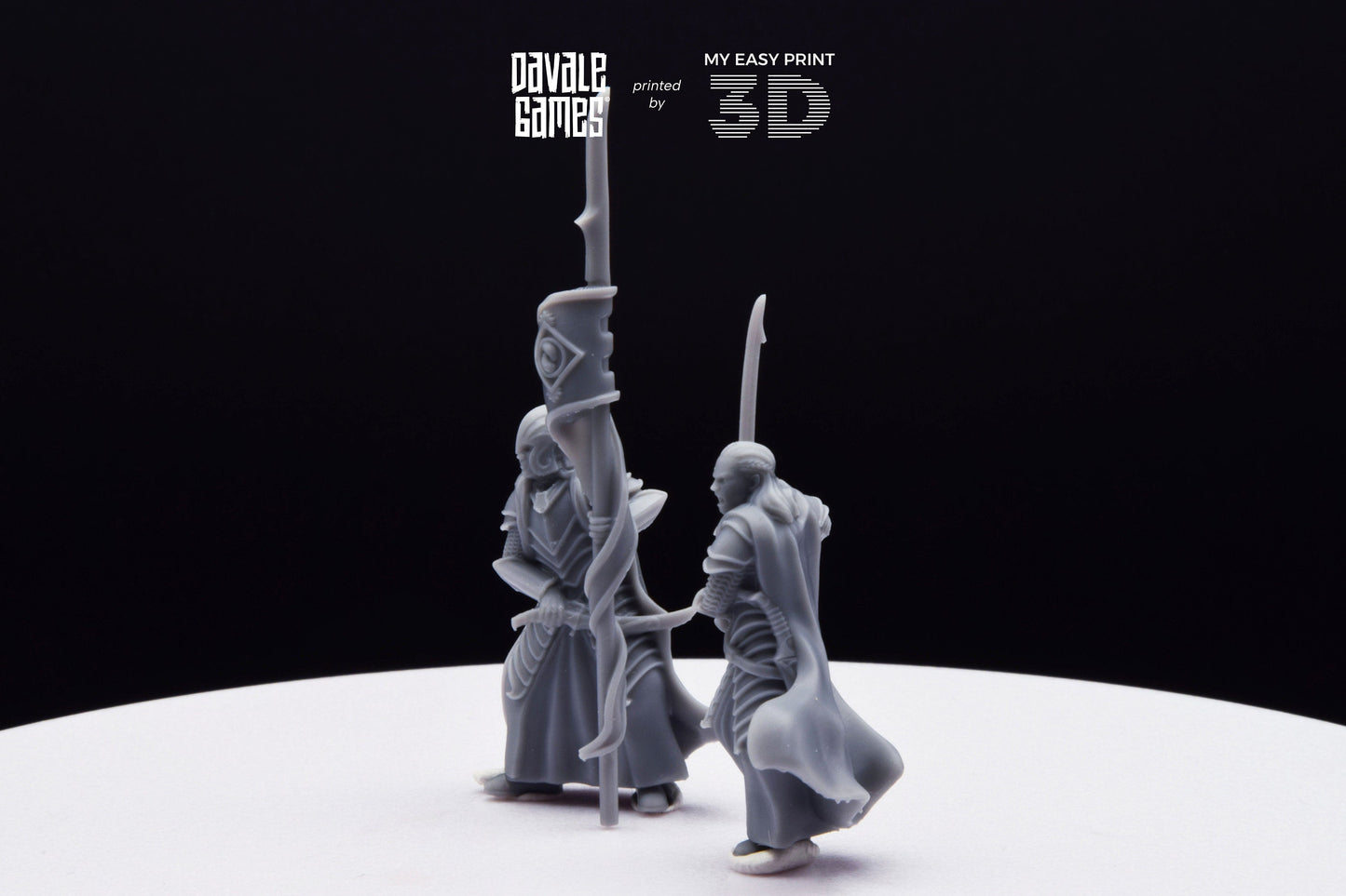 Bloody Elf Commander - Davale Games - 3D Printed with high quality resin for LOTR/D&D games
