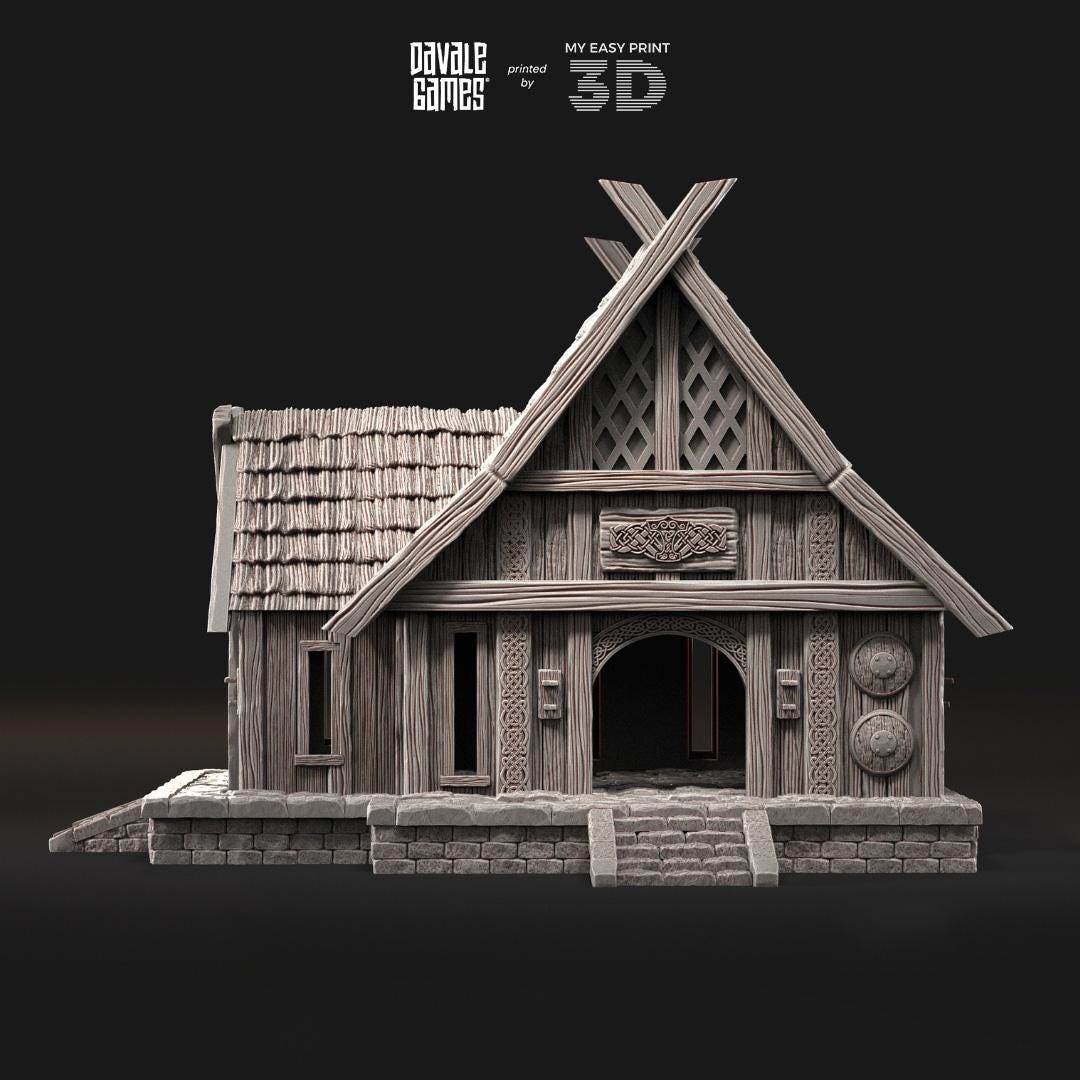 Viking House - Scenery - Davale Games - Mythological games - 3D Printed with high quality resin or PLA+