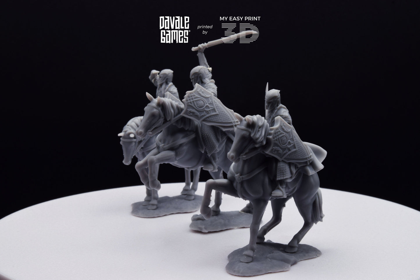 Armoured Wood Elf on Horse - Davale Games - 3D Printed with high quality resin for LOTR/D&D games