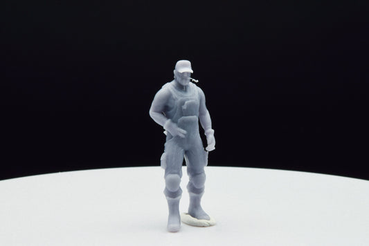 Gears Of War Dizzy Wallin Farmer Ot Miniature - TheSTLSmith - 3D Printed with high quality resin for Skirmish/D&D games
