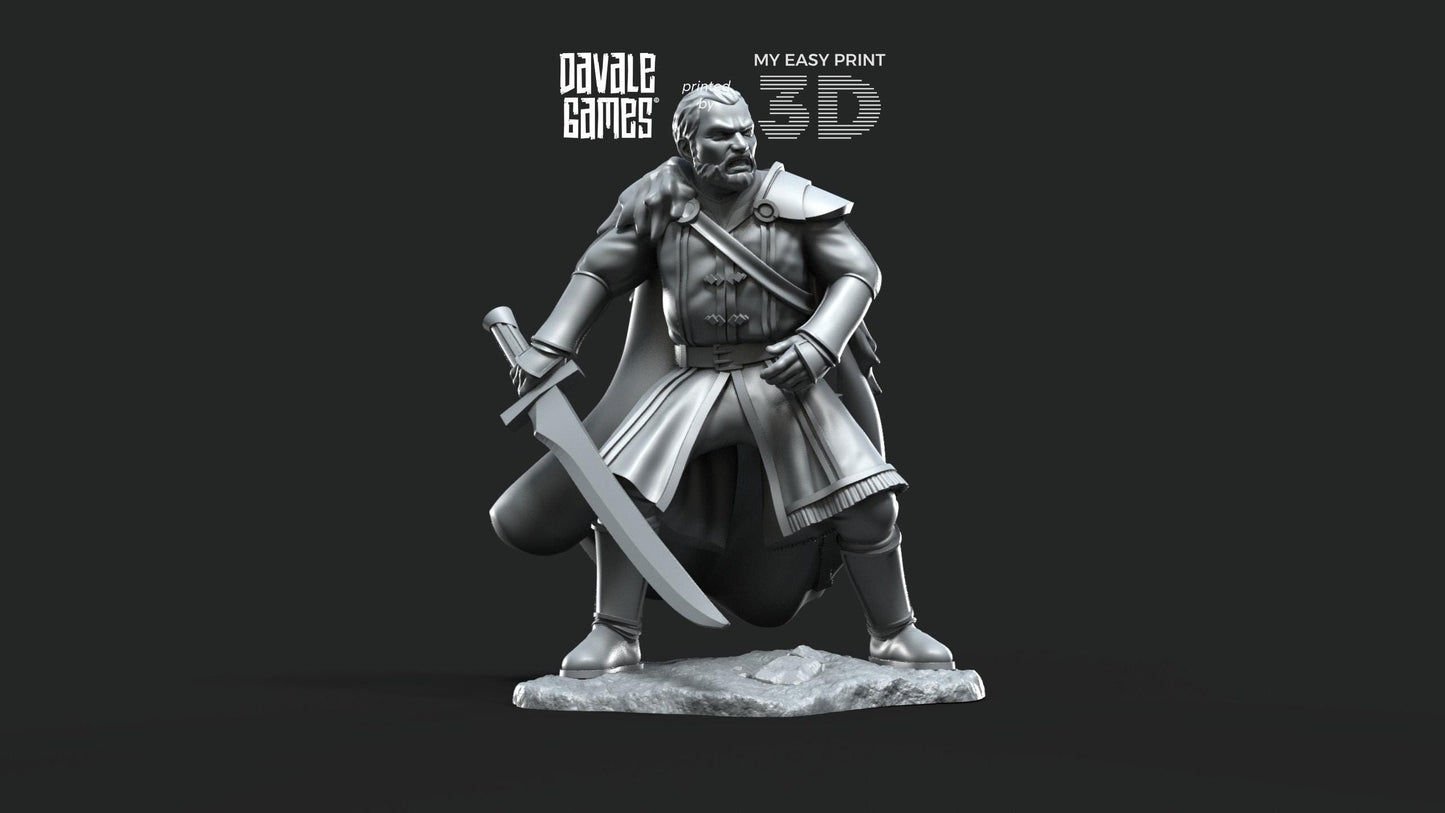 KARR the General - Fellmount Reavers - Foot and Mounted - Davale Games - 3D Printed with high quality resin for LOTR/D&D games