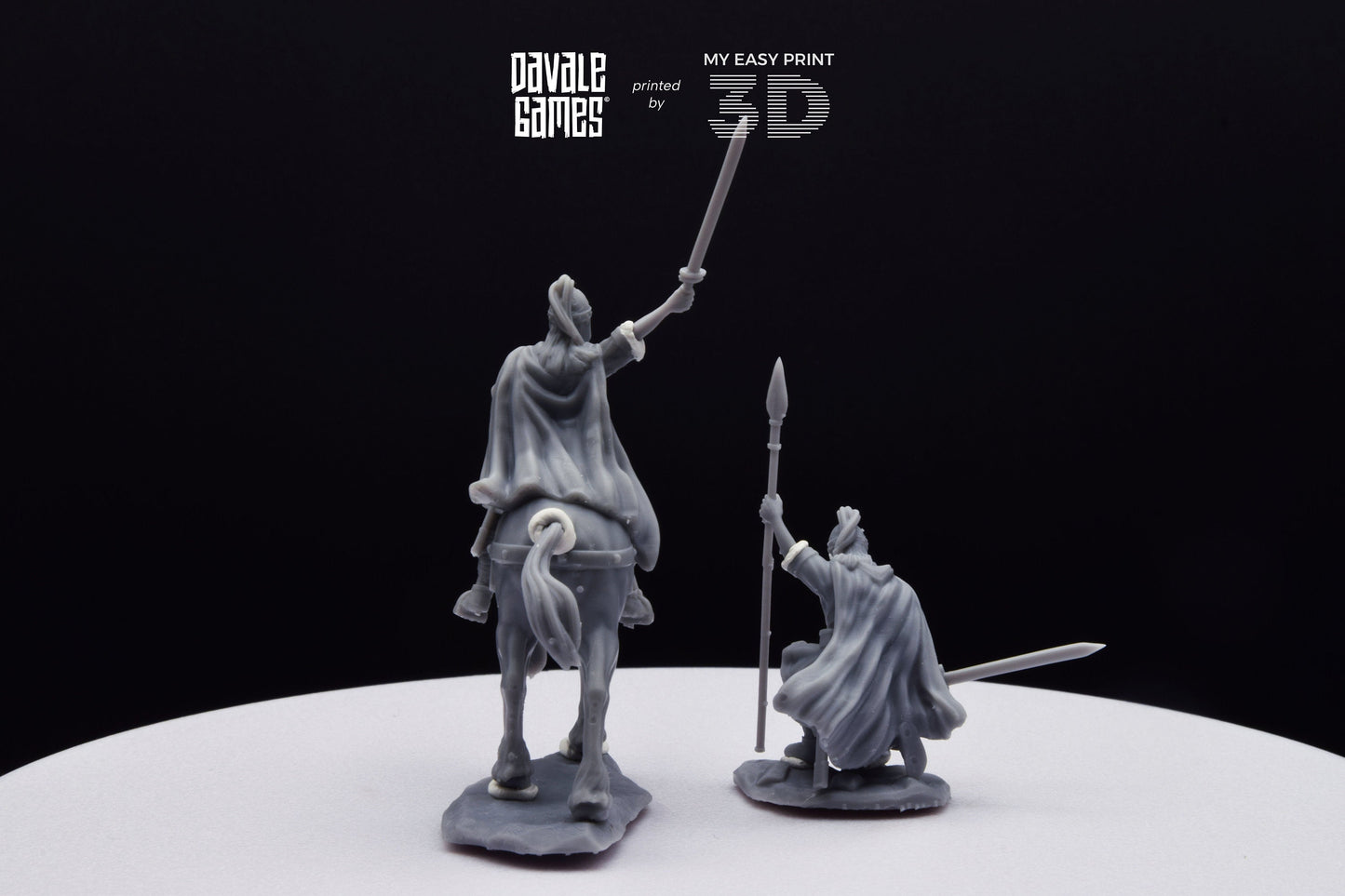 Visigoths King - Foot and Mounted - Davale Games - Historical games - 3D Printed with high quality resin