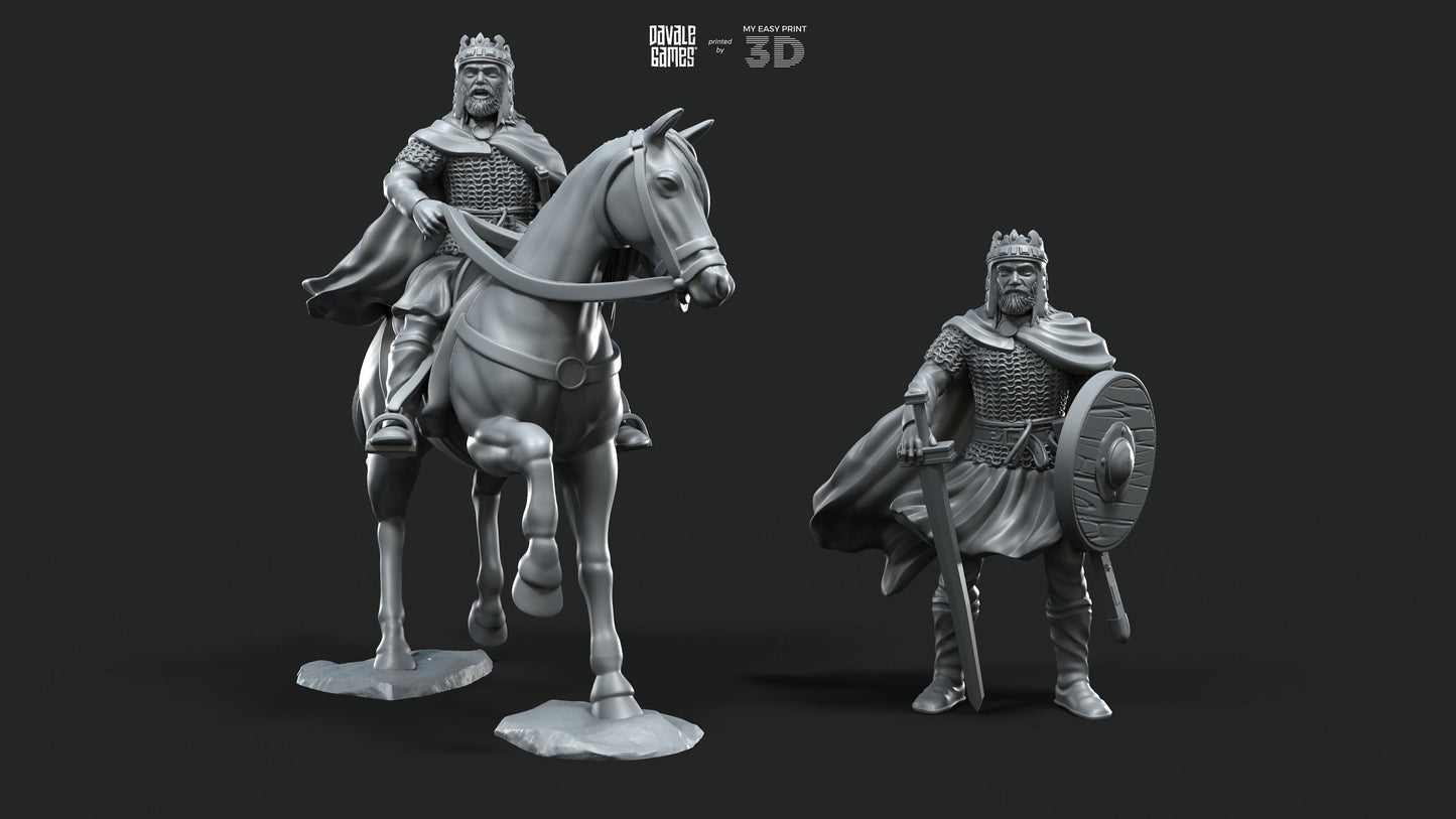 King Theodomir - Foot and Mounted - Davale Games - Historical games - 3D Printed with high quality resin