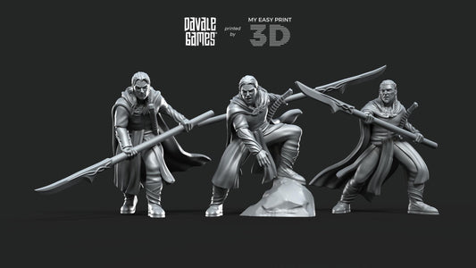 Forest Guardians Spearmen - Galanthir Elves - Davale Games - 3D Printed with high quality resin for LOTR/D&D games