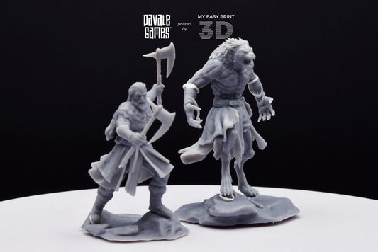 Ragnar, Halfwolf - Human and Wolf form (ODIN) - Davale Games - Mythological games - 3D Printed with high quality resin