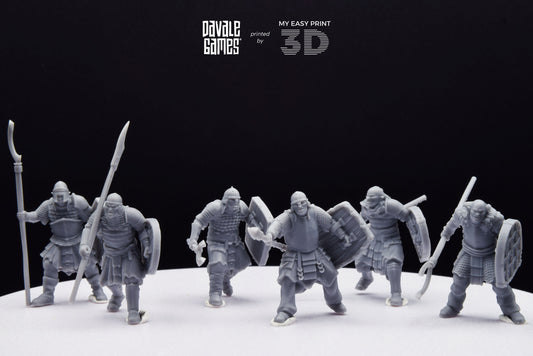 Regular Orc with Spear - Davale Games - 3D Printed with high quality resin for LOTR/D&D games
