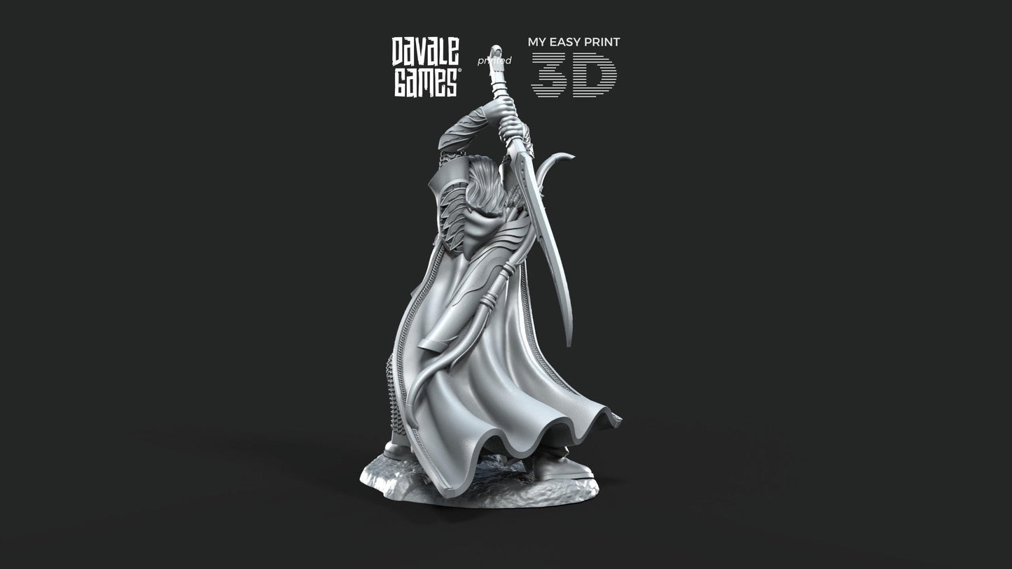 Hadler, Lieutenant - Galanthir Elves - Davale Games - 3D Printed with high quality resin for LOTR/D&D games