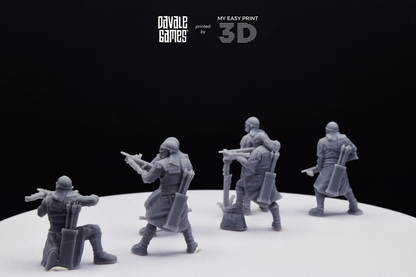 Blood-handed Orcs with Crossbow - Davale Games - 3D Printed with high quality resin for LOTR/D&D games