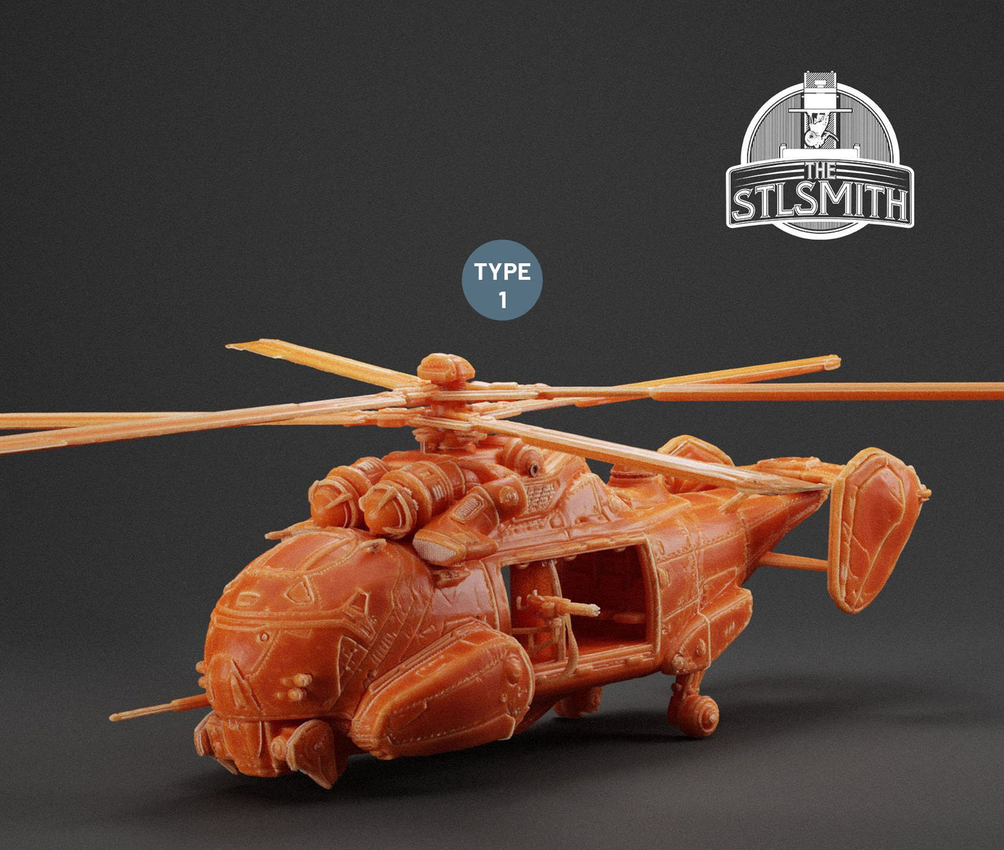 Gears Of War COG Kingraven Helicopter Ot Miniature - TheSTLSmith - 3D Printed with high quality resin for Skirmish/D&D games