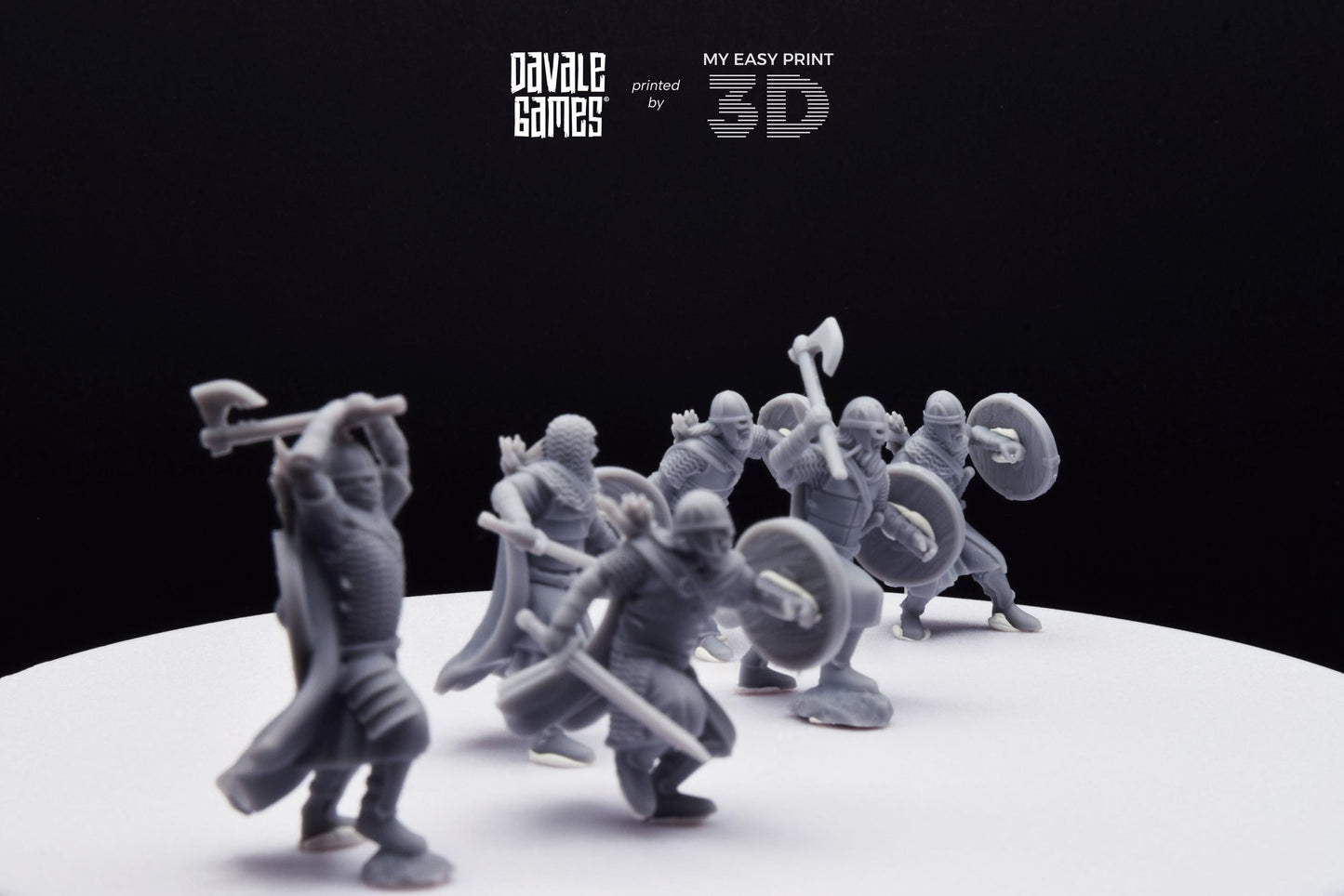 West Humans Warriors - Davale Games - 3D Printed with high quality resin for LOTR/D&D games