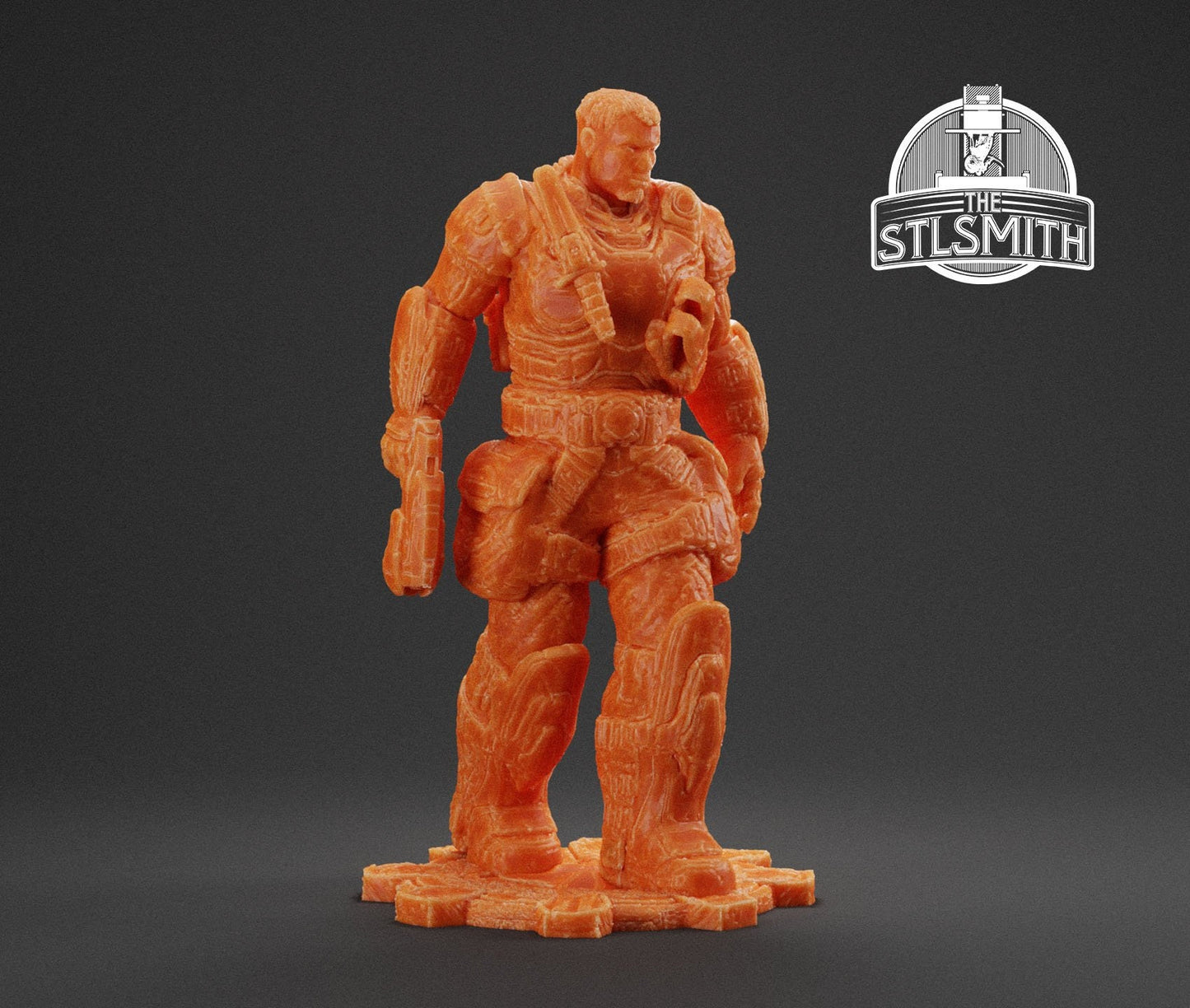 Gears Of War Dominic Santiago Winter Ot Miniature - TheSTLSmith - 3D Printed with high quality resin for Skirmish/D&D games
