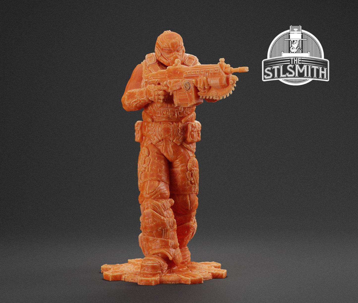 Gears Of War COG Soldier Summer Ot Miniature - TheSTLSmith - 3D Printed with high quality resin for Skirmish/D&D games