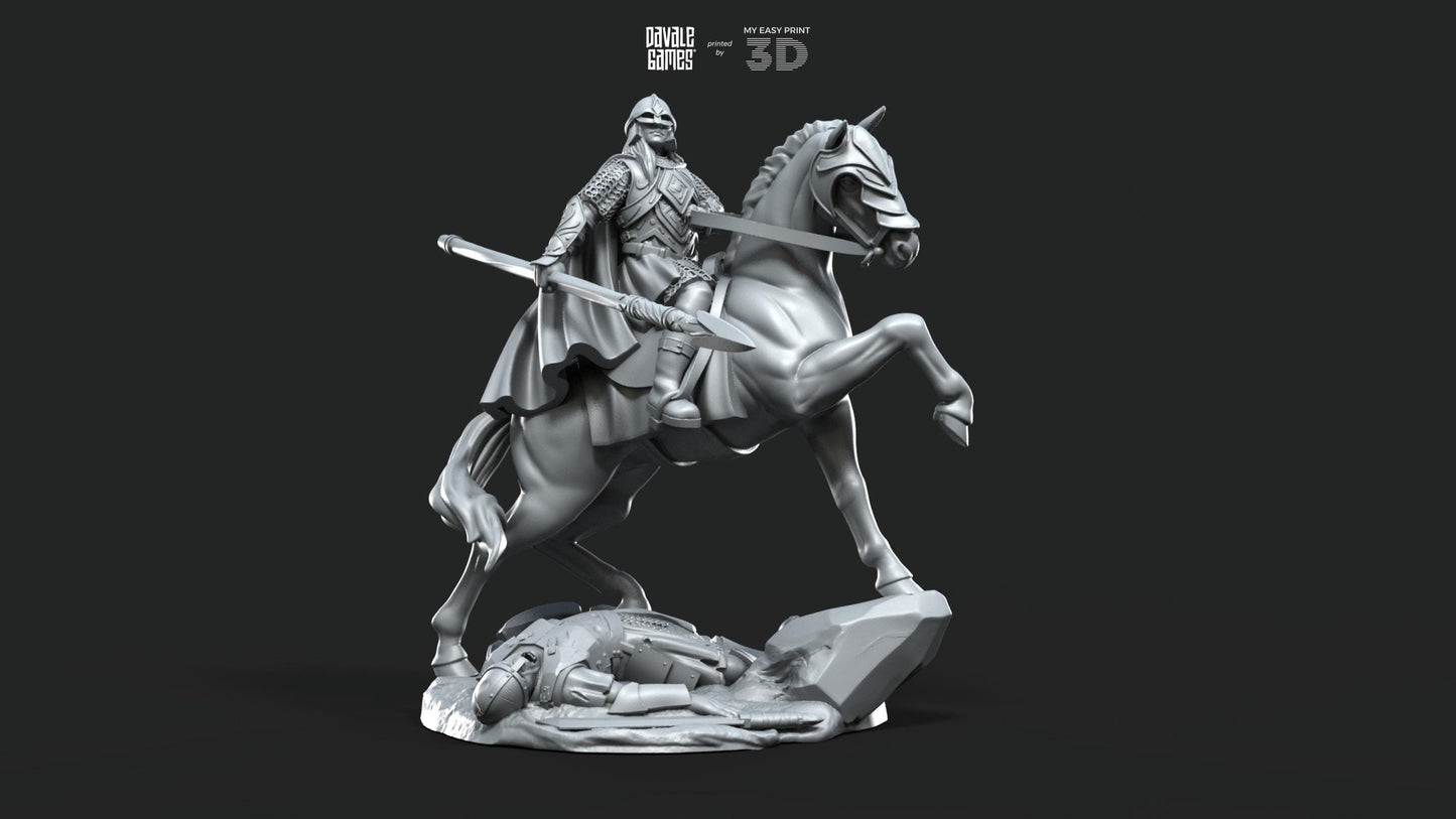 West Humans Lady of the Horses - Foot and Mounted - Davale Games - 3D Printed with high quality resin for LOTR/D&D games