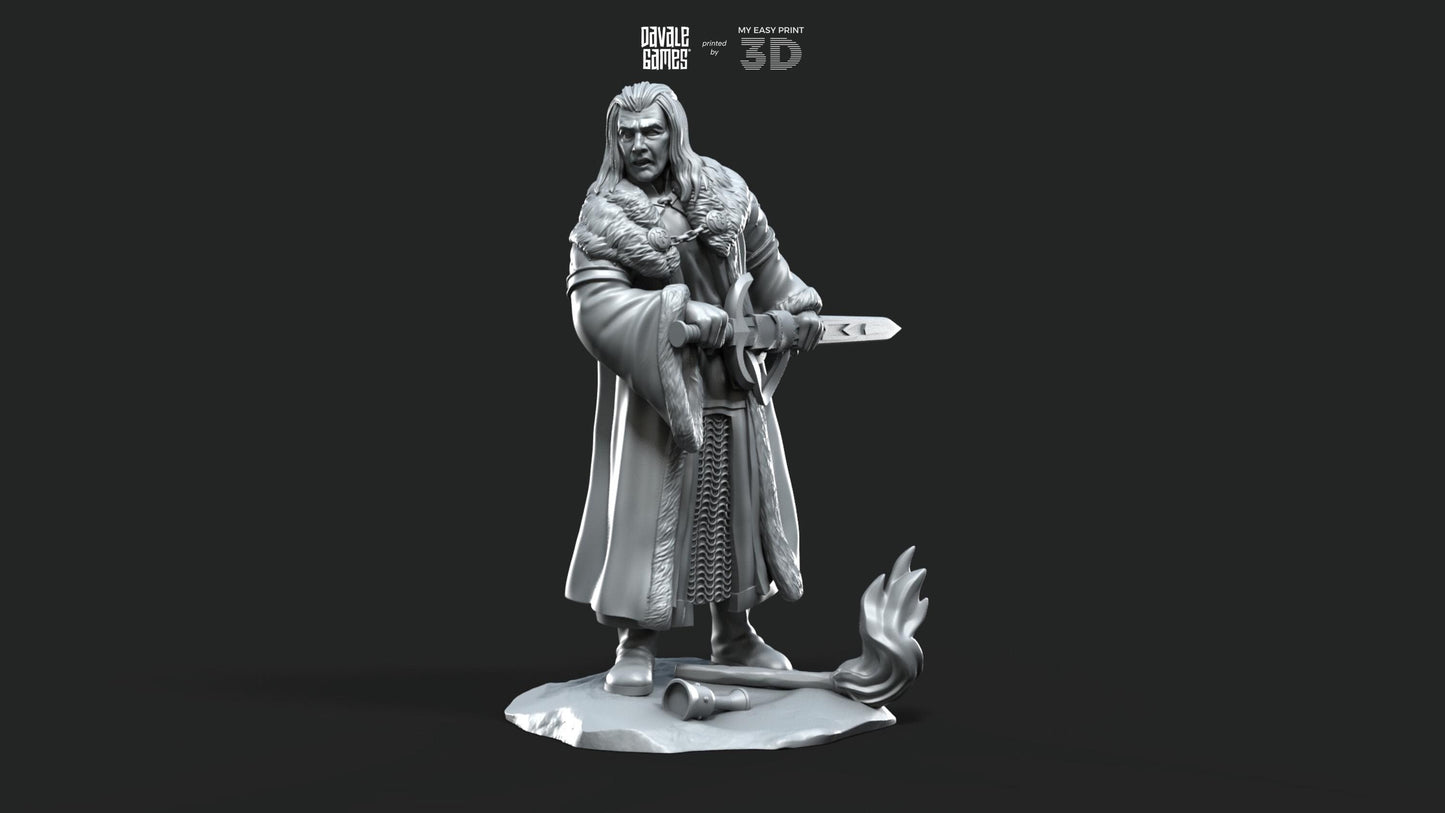Enecthor Grey Castle Lieutenant - Davale Games - 3D Printed with high quality resin for LOTR/D&D games