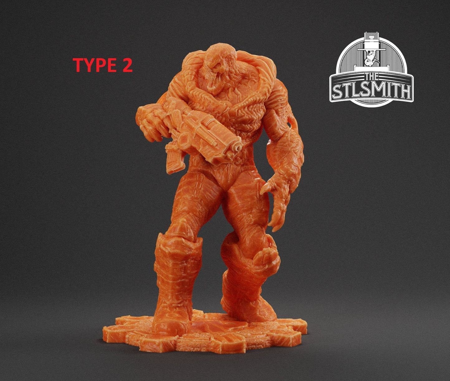 Gears Of War Lambent Drone Ot Miniature - TheSTLSmith - 3D Printed with high quality resin for Skirmish/D&D games