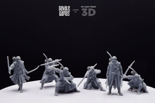 Snake Ninja - Davale Games - 3D Printed with high quality resin for LOTR/D&D games