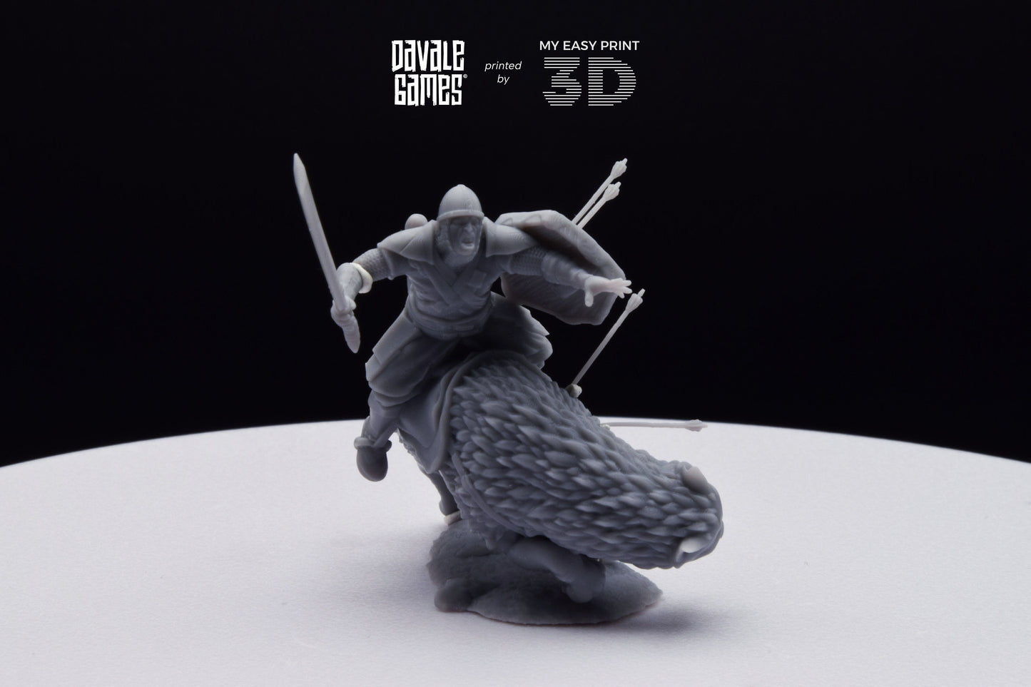Death Warg Rider - Mounted - Davale Games - 3D Printed with high quality resin for LOTR/D&D games