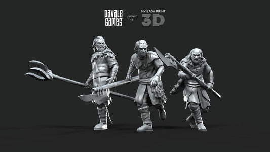 Fellmount Reavers Spearman - Davale Games - 3D Printed with high quality resin for LOTR/D&D games