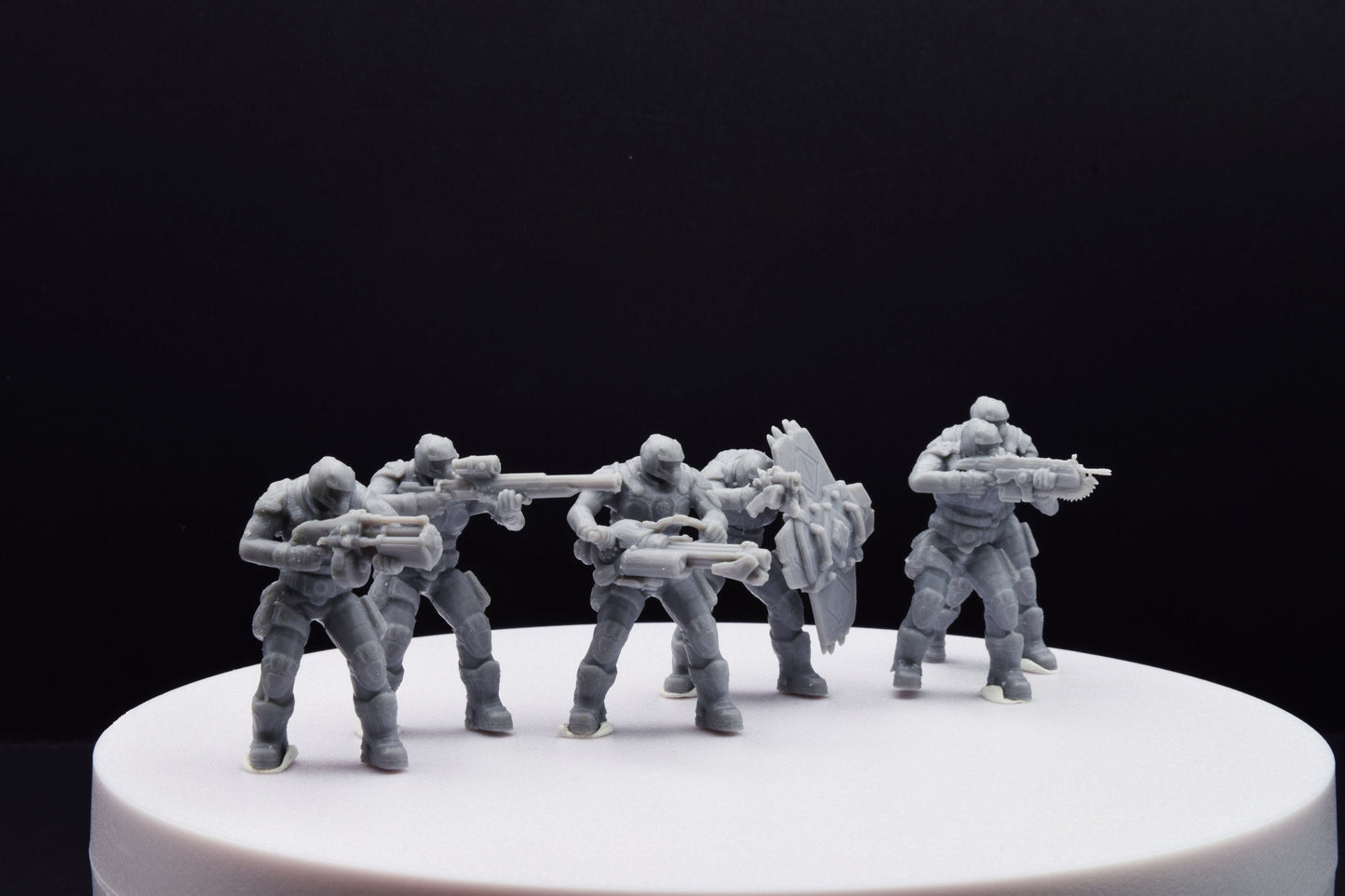 Gears Of War COG Soldier Winter Squad - TheSTLSmith - Stampato 3D con resina di alta qualità per Skirmish/D&D Games
