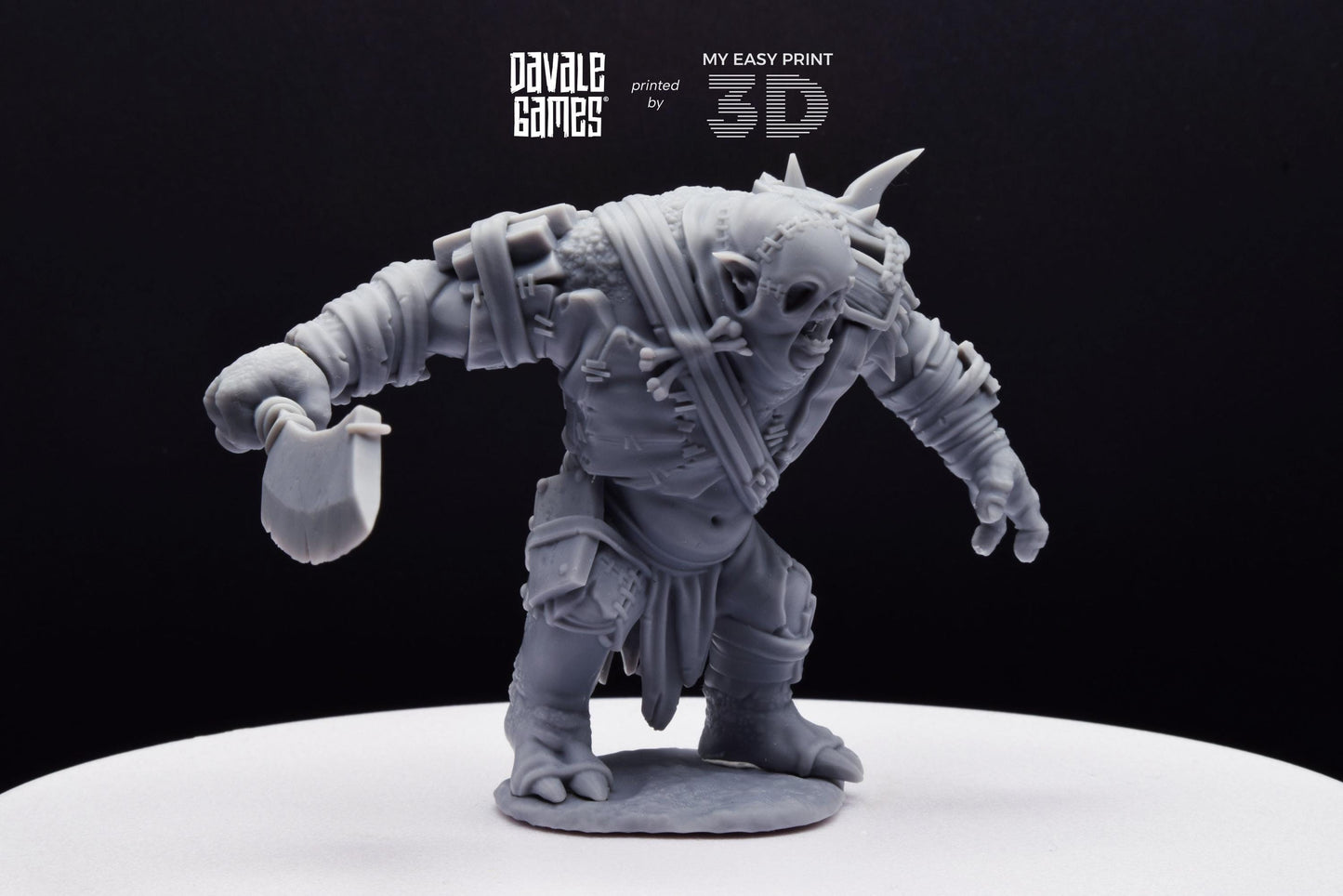 Anagar Troll Commander - Dead City - Davale Games - 3D Printed with high quality resin for LOTR/D&D games
