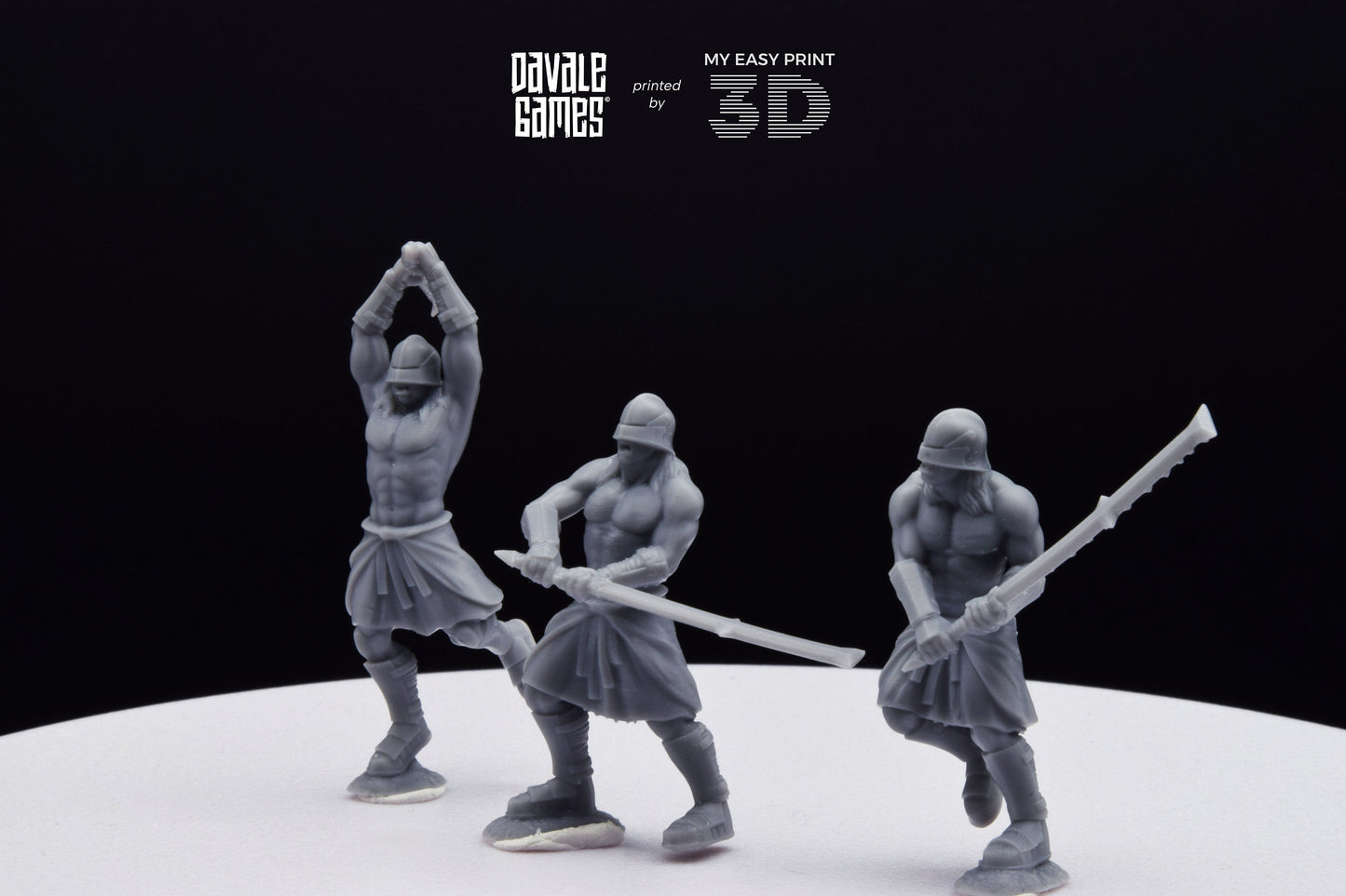 Blood-Handed Bersekers - Davale Games - 3D Printed with high quality resin for LOTR/D&D games